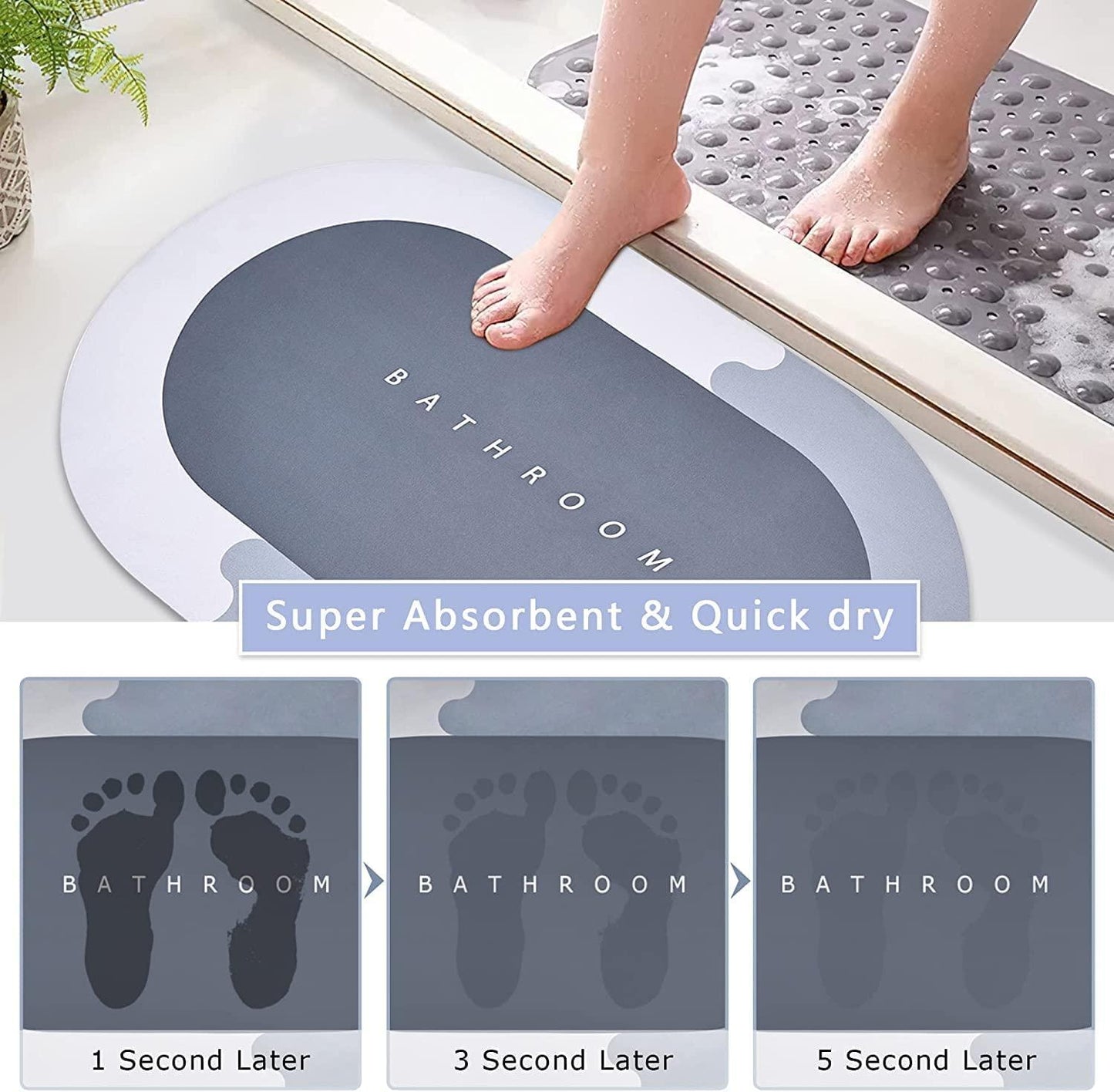 AquaGrip Deluxe Bath Mat